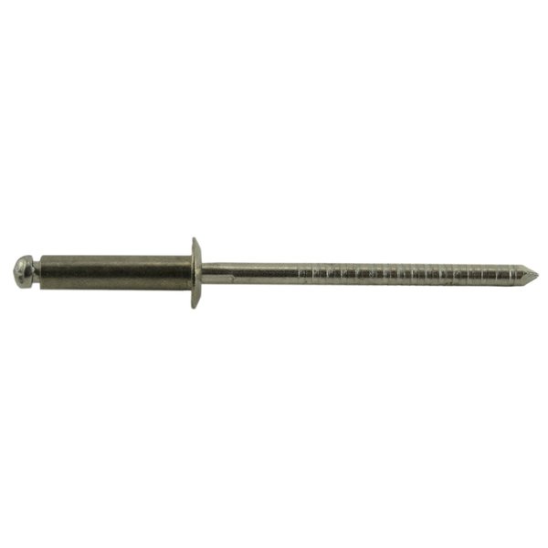 Midwest Fastener Blind Rivet, Dome Head, 1/8 in Dia., 3/8 in L, 18-8 Stainless Steel Body, 50 PK 53957